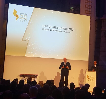 Prof. Dr. Stephan Reimelt, President und CEO General Electric bei den Energy Awards 2017