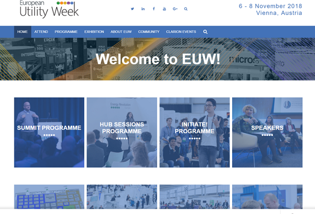 European Utility Week #EUW18 - Screenshot